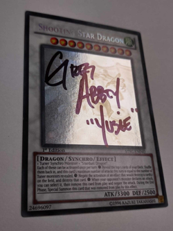 YuGiOh Greg Abbey Signed 1st Edition Shooting Star Dragon Ghost Rare STBL-EN040 - Image 4
