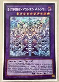 YuGiOh! Hyperinvoked Aeon CORI-EN033 1st Edition NM - Image 1