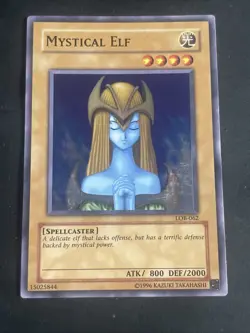 Yu-Gi-Oh! TCG Mystical Elf Legend of Blue Eyes White Dragon LOB-062 - Image 1