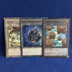 Yugioh Trading Card Game 3 Card Token Collection Lot Set. 2 FOILS and 1 BASE. - Image 1