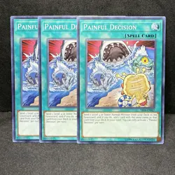 3x Yugioh Painful Decision SR04-EN027 Common - LP-NM 💎 - Image 1