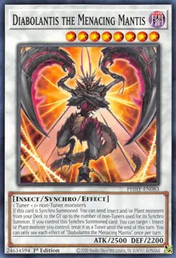 1x Diabolantis the Menacing Mantis - 1st Editio NM Eng YuGiOh - Photon Hypernova - Image 1