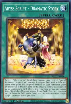 1x Abyss Script - Dramatic Story - 1st Edition NM Eng YuGiOh - Photon Hypernova - Image 1