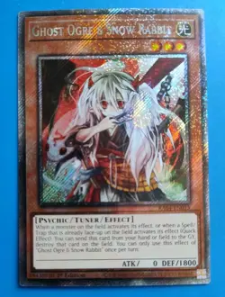 Near Mint Yugioh Ghost Ogre & Snow Rabbit RA04-EN015 Platinum Secret Rare - Image 1
