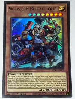 Whisker Blitzclique CORI-EN010 Chaos Origins 1st Edition NM Yugioh - Image 1
