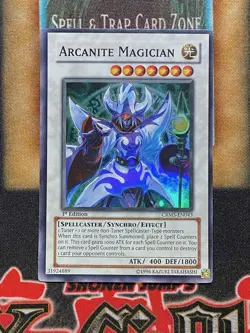 Yugioh Arcanite Magician CRMS-EN043 Super Rare 1st Ed NM - Image 1