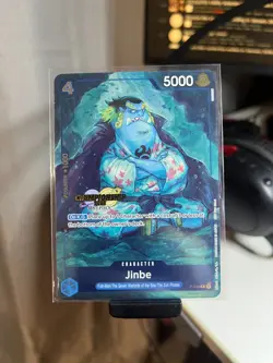 One Piece Jinbe Bandai P-030 Championship Promo Stamped Foil Character Card - Image 1