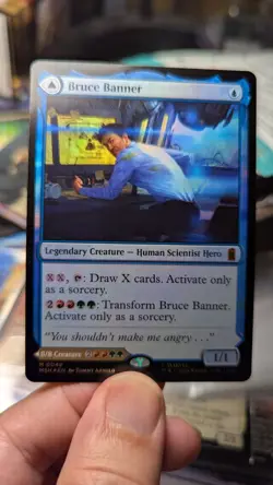 1x Bruce Banner The Incredible Hulk FOIL NM Marvel MTG Magic MSH x1 - Image 1