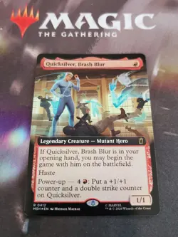 Mtg. Quicksilver, Brash Blur. Foil Extended Art. Marvel Super Heroes. Nm - Image 1
