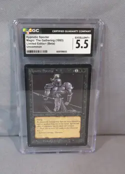 HYPNOTIC SPECTER MTG 1993 Limited Ed BETA Uncommon Magic Gathering CGC 5.5 Ex+ - Image 1