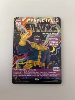 Magic: The Gathering Marvel Tales Thanos the Mad Titan Foil Full Art 4/4 - Image 1