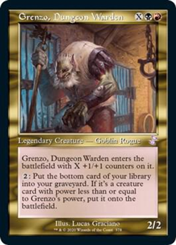 MTG magic 1x Grenzo, Dungeon Warden RETRO FRAME (M/NM) Time Spiral Remastered - Image 1