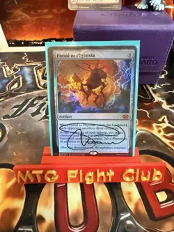 Portal to Phyrexia The Brothers' War Foil ARTIST SIGNED MTG MISCUT CARD NM/M - Image 1