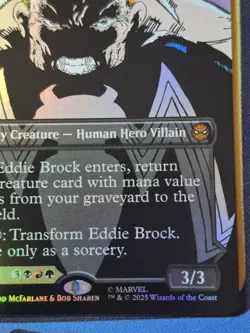Eddie Brock / Venom, Lethal Protector 233 Borderless Foil | Spider-Man MTG - Image 4