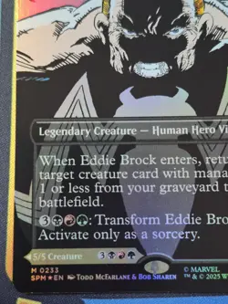 Eddie Brock / Venom, Lethal Protector 233 Borderless Foil | Spider-Man MTG - Image 5