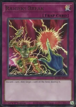 Yu-Gi-Oh! TCG Raigeki Break BLGG-EN131 Battles of Legend 1st Edition EN - Image 1