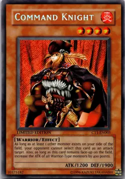 Command Knight CT1-EN003 Secret Rare 2004 Collectors Tin Yu-Gi-Oh Limited LP - Image 1