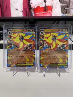 2x CARD!! Mega Pyroar ex 015/086 Holo Double Rare Chaos Rising Pokemon Near Mint - Image 1