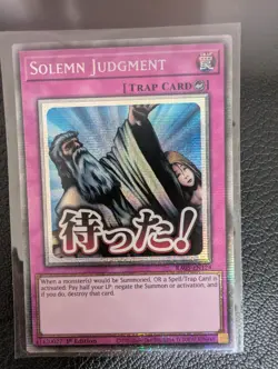 RA05-EN124 Solemn Judgment Variant Art Starlight Rare 1st Ed YuGiOh - Image 1