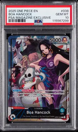 2025 ONE PIECE PROMOS PSA MAGAZINE EXCLUSIVE #038 BOA HANCOCK PSA 10 - Image 1