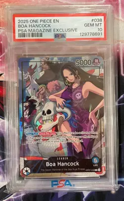 2025 One Piece Promos Boa Hancock PSA 10 PSA Magazine Exclusive #038 ENGLISH - Image 1
