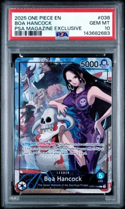 2025 ONE PIECE PROMOS PSA MAGAZINE EXCLUSIVE #038 BOA HANCOCK PSA 10 - Image 1