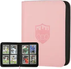 GERMUN Pink 4-Pocket Card Binder Polypropylene Sleeves - Side Loader - Used - Image 1