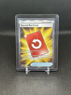 Special Red Card 113/086 Chaos Rising Trainer Full Art Holo Rare Pokemon Card NM - Image 1