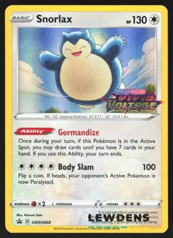 Snorlax - SWSH068 - Vivid Voltage - SWSH Black Star Promo - Pokemon Card - Image 1
