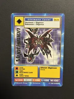 Myotismon Digimon Bo-76 Ultimate Android Digimon English Card 1999 Bandai - Image 1