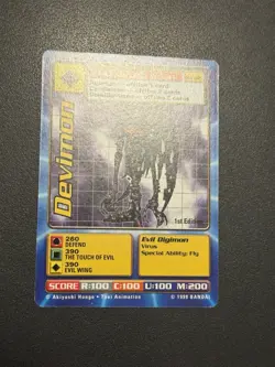 Devimon Bo-02 1st Edition Digimon Digi-Battle Series 1 Card - Image 3