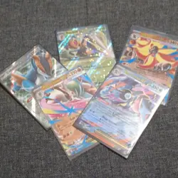 Nintendo Pokemon TCG 5-Card EX/Mega Evolution Holo Lot: M Greninja, Pyroar - Image 1