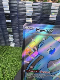 Mew EX 216/091 Shiny Ultra Rare 2024 Pokemon Paldean Fates Full Art Card NM+ - Image 2