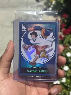 2026 Los Angeles Dodgers x One Piece Promo Card Monkey D Luffy DODGERS LUFFY DON - Image 1