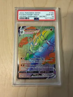 MACHAMP VMAX 194/189 Pokemon Card PSA 10 Secret Rainbow Astral Radiance - Image 1