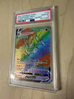 MACHAMP VMAX 194/189 Pokemon Card PSA 10 Secret Rainbow Astral Radiance - Image 2