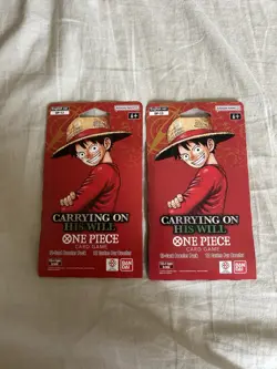 Bandai One Piece Card Game OP-13 Carrying On His Will English 2x 12-Card Packs - Image 1