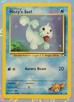 Misty's Seel 91/132 Gym Challenge Pokemon Card VLP - Image 1