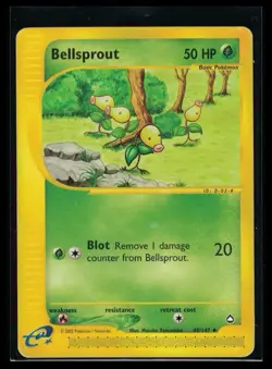 Pokemon TCG Bellsprout Aquapolis 45/147 Regular Non-Holo Uncommon Card - Vintage - Image 1