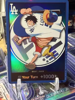 2026 Dodgers One Piece MONKEY D. LUFFY Don card! Hat Also Included. - Image 3