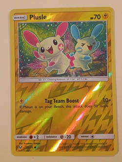 Plusle 33/73 Shining Legends Reverse Holo Pokemon Card - Image 1