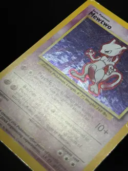 Mewtwo 10/102 Base Set Rare Unlimited Holo Pokemon Card MP - Image 5