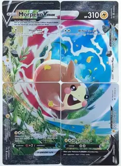 Pokemon Morpeko V-Union 4 Card Set Promo SWSH215 Sleeved With Free Shipping - Image 1