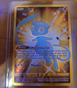 Pokemon TCG Mew Holo Secret Rare Card Celebrations 025/025 NM+ Condition - Image 1