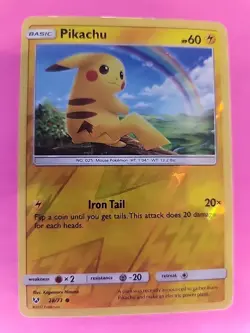 Pikachu Shining Legends Reverse Holo Pokemon Card WOTC - Image 1