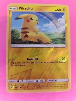 Pikachu Shining Legends Reverse Holo Pokemon Card WOTC - Image 1