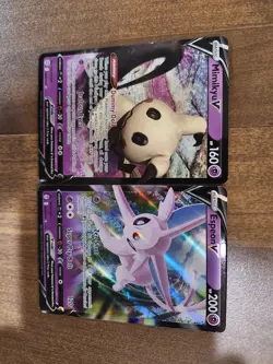 Mimikyu V 068/172 And Espeon V 064/203. LP. Pokemon Card Lot - Image 2