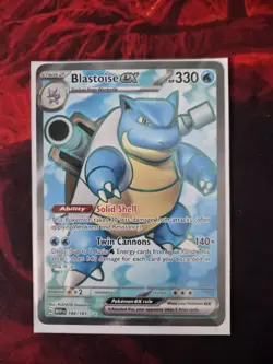Pokemon TCG Blastoise EX Full Art English 151 Card 184/165 - Image 1