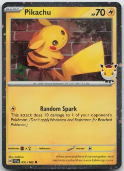 Pikachu (Pokemon Day 2026) 051/162 Holo Cards & Products Pokemon NM/M - Image 1