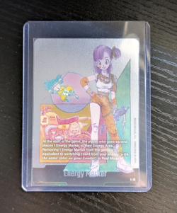 Bandai Dragon Ball Super Card Game Fusion World Bulma Energy Marker Foil E-73 - Image 1
